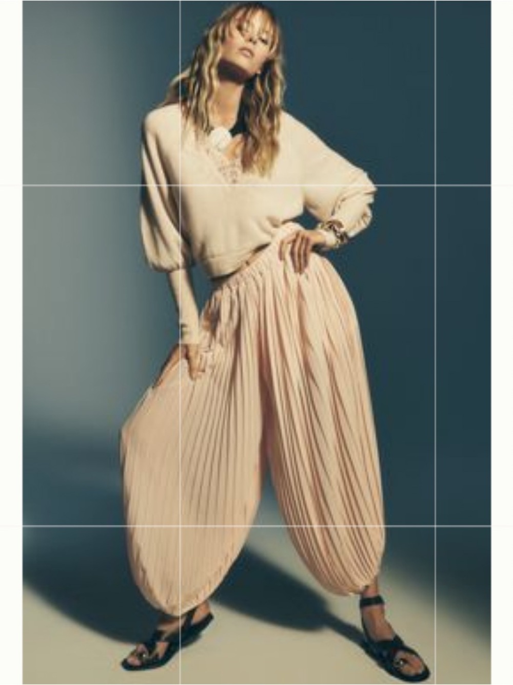 ANTHROPOLOGIE - Blush Pink Pleated Balloon Pants (XL Petite)